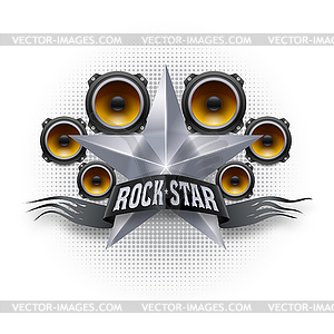 Rock star - vector clip art