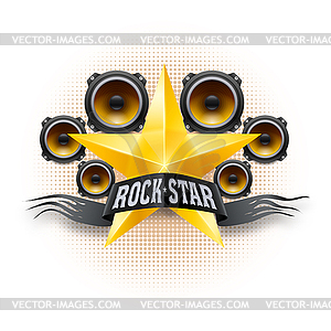 Rock star - vector clip art