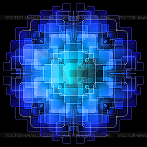 Background with blue digital screens - vector clipart