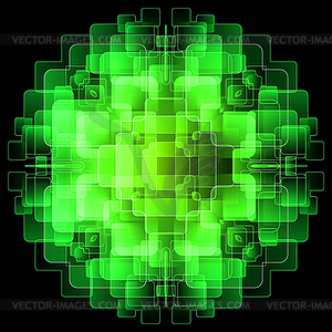 Background with green digital screens - vector clip art
