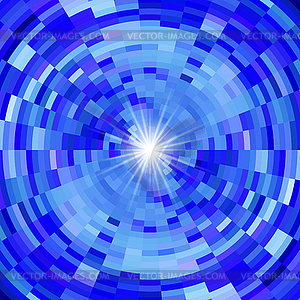 Abstract blue mosaic background - vector clipart