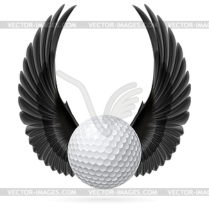 Flying ball - vector clipart