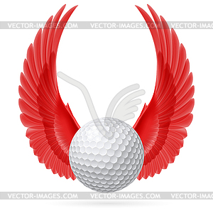 Flying ball - vector image