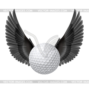 Flying ball - vector clip art