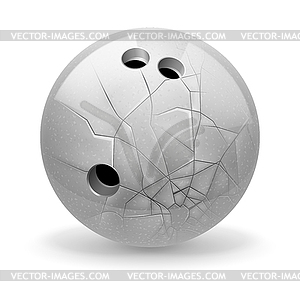 Broken ball - vector clipart