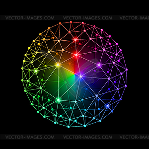 Sphere connected - vector image