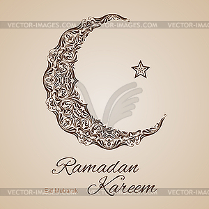 Ramadan Kareem greeting card - vector EPS clipart