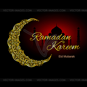 Ramadan Kareem greeting card - vector clip art