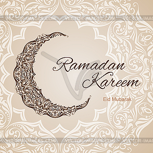 Ramadan Kareem greeting card - vector clip art