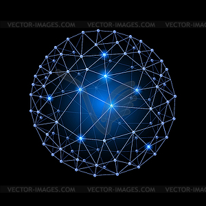 Sphere connected - vector image