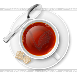 Tea drinking - vector clipart