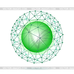 Sphere connected - vector image