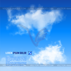 Облачное небо - векторный клипарт / векторное изображение