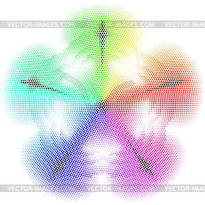Цветные мозаики - клипарт в векторном виде