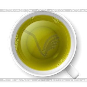 Cup of green tea - vector clip art