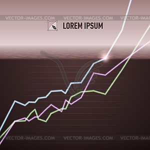 Equity chart turning positive - vector clipart