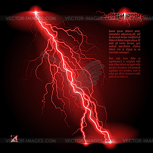 Oblique lightning line - vector clipart