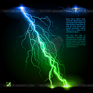 Oblique lightning line - vector clip art