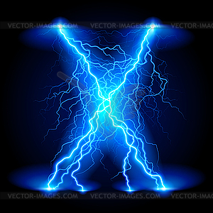 Crosswise lightning lines - vector clipart