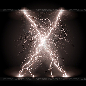 Crosswise lightning lines - color vector clipart