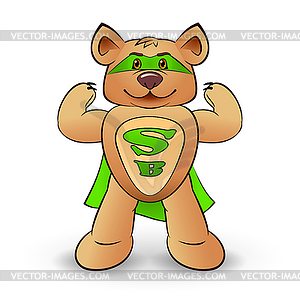 Super bear - vector clipart