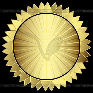 Decorative gold star - vector clip art