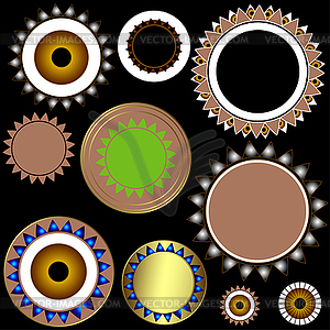 Set of decorative items on - vector clipart