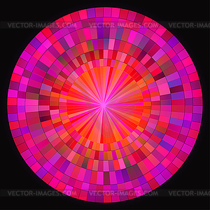 Colorful patterned circle - color vector clipart