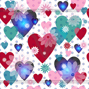 Seamless valentine pattern - vector clipart