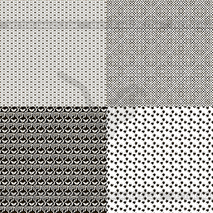 Set of seamless textures patterned - color vector clipart