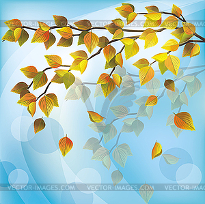 Autumn tree, light nature background - vector clip art