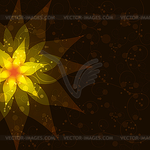 Floral abstract dark background, invitation or - vector clip art