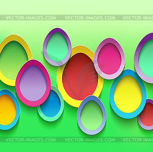 Easter background with colorful egg - vector clip art