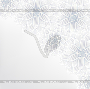 Beautiful lace floral background with flowers - royalty-free vector clipart