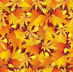 Seamless pattern with yellow, orange, red autumn - vector clipart