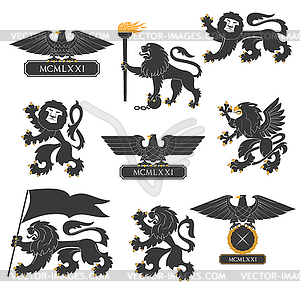 Heraldic set - vector image