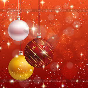 Christmas ornament background card - royalty-free vector image