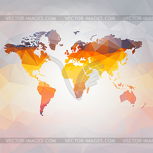 Modern concept of world map - vector clip art