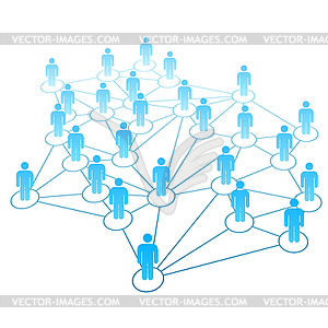 Социальные связи фон - векторный графический клипарт