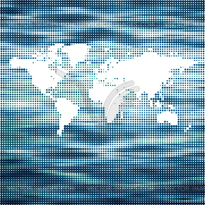 Мир океана карту концепция - клипарт