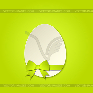 Easter egg with bow, template - vector EPS clipart