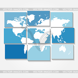 Tiled world map background - vector image