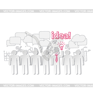 Business people communication teamwork idea - vector clipart