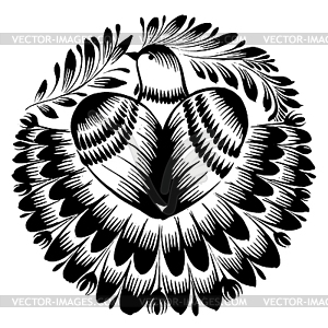 Decorative silhouette of beautiful pigeon - vector clipart