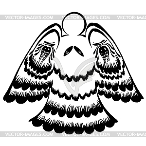 Decorative silhouette of angel - vector clipart