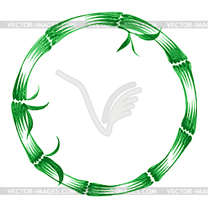 Decorative circle bamboo - vector clipart