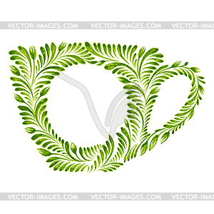 Decorative ornament cup - vector image