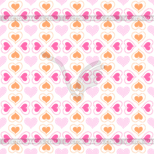 Seamless pattern with hearts - vector clipart