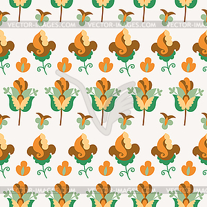Seamless pattern with flowers - vector image