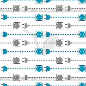 Полная картина с электрическими розетками - клипарт в векторе
